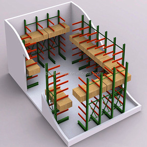Prix bon marché charge lourde <span class=keywords><strong>étagère</strong></span> industrielle simple face rayonnage en porte-à-faux entrepôt rayonnage en porte-à-faux pour le stockage des barres d'armature - Product Image 1