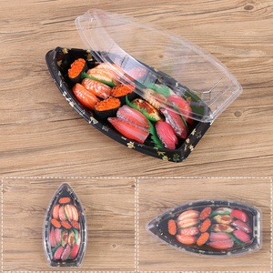 กล่องพลาสติกใส่ซูชิแบบใช้แล้วทิ้งรูปทรงเรือ ขายดี - Product Image 3