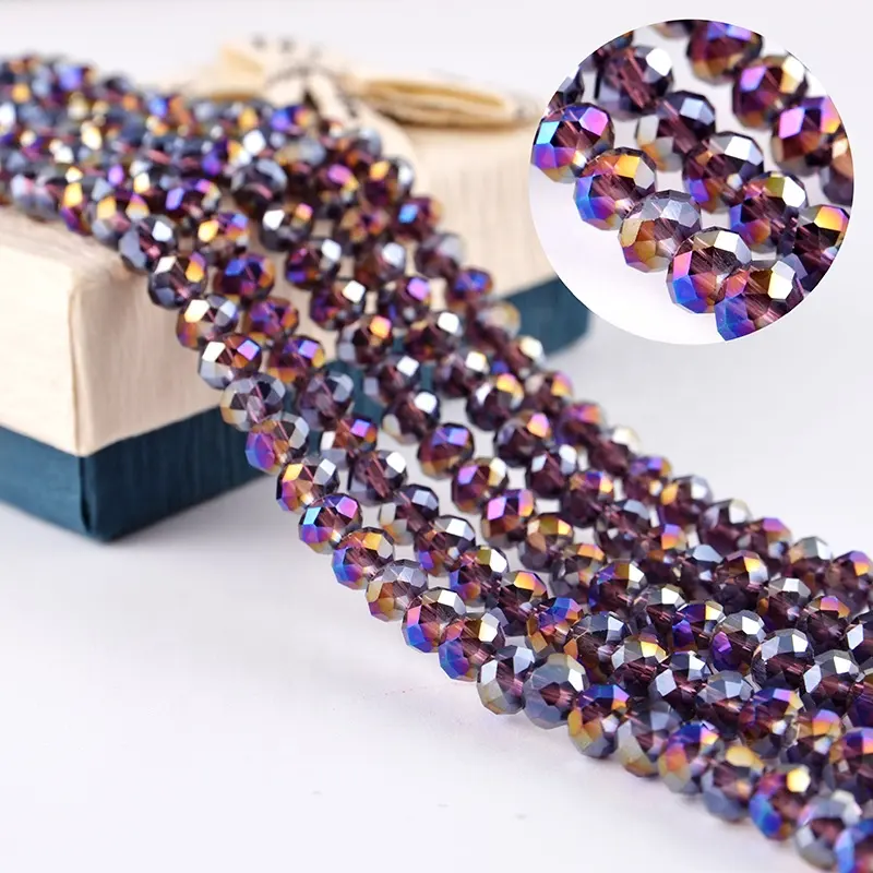 4MM crystal tyre opec colour beads Crystal Glass Rondelle Beads For Jewelry Making