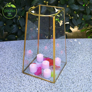 Tempesta per l'oro senza piombo tin portacandele di vetro <span class=keywords><strong>cimitero</strong></span> & red telai in metallo di rame stradale testa lanterna - Product Image 2