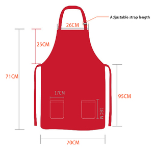 Material de poliéster de algodón color rojo delantal para <span class=keywords><strong>taller</strong></span> - Product Image 4