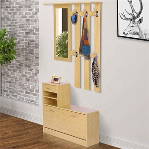 Gabinete <span class=keywords><strong>de</strong></span> almacenamiento <span class=keywords><strong>de</strong></span> zapatos <span class=keywords><strong>de</strong></span> montaje en pared <span class=keywords><strong>de</strong></span> madera <span class=keywords><strong>de</strong></span> diseño moderno personalizado con espejo <span class=keywords><strong>para</strong></span> sala <span class=keywords><strong>de</strong></span> estar - Product Image 1
