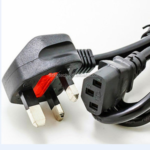 Cable de alimentación estándar del Reino Unido BS 1363 con enchufe fundido Cable de CA IEC 60320 C13 para tomas de corriente del Reino Unido - Product Image 3