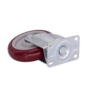Alta Qualidade Durável 5 "PU/PVC Placa Superior Rodízio Giratório Rodas Industrial Castor Material Handling Equipment Parts - Product Image 4