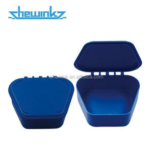 Delicate Color Trapezoid Dental Retainer Case Durable <b>Denture</b> <b>Box</b> for Oral Hygiene Multi-Purpose Product in Use - Product Image 2