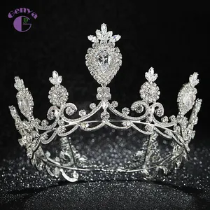 Genya Luxus Strass Brautkrone Haarschmuck Hochzeit Kopf bedeckung Braut schmuck Prinzessin Diademe Kronen