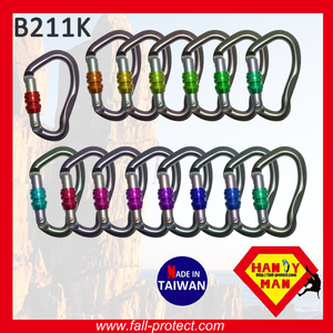 Mousqueton en aluminium d'escalade en forme de B Sports de porte à vis à clé - Product Image 6