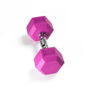 Colorful <strong>Rubber</strong> <strong>Hex</strong> <strong>Dumbbell</strong> With Straight Handle - Product Image 1