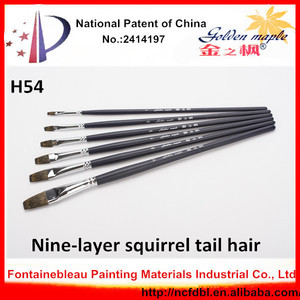 Apartamento h54 cepillos de arte/ardilla pelo de la cola cepillos de arte/arte pintura al óleo pinceles - Product Image 1