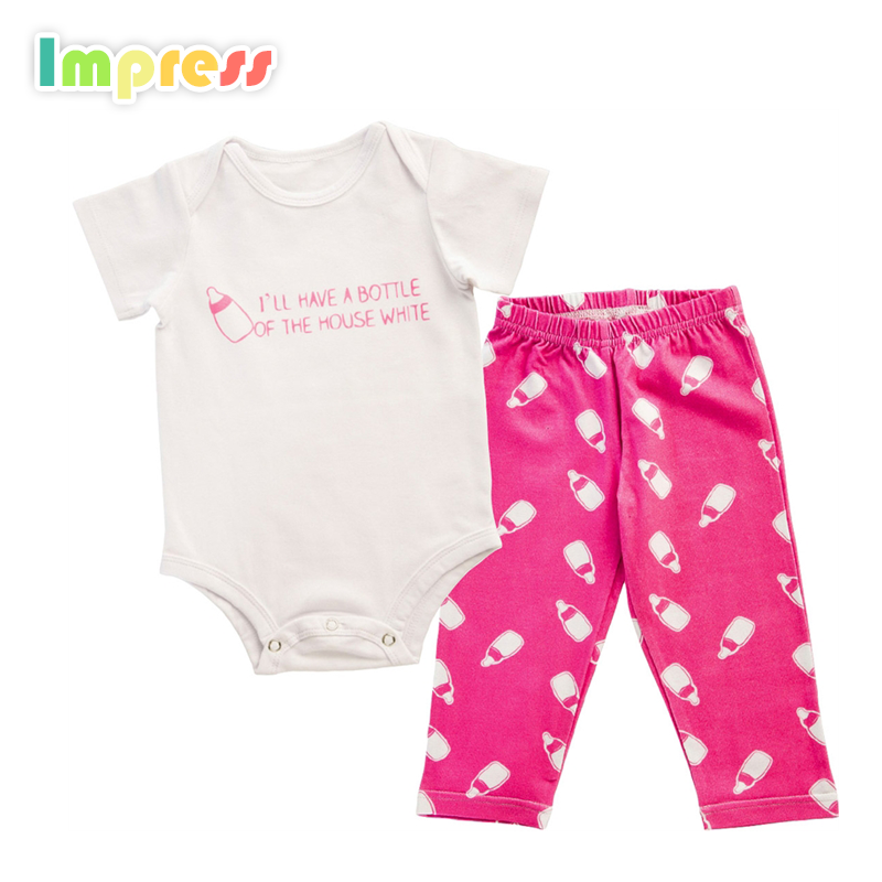 Девочка хлопок боди и брюки одежда набор