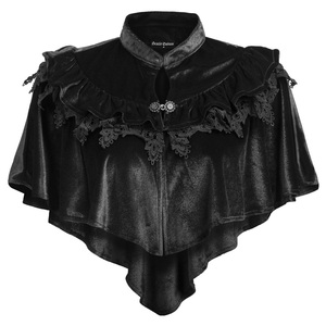 SD <strong>Women's</strong> Gothic Steampunk Renaissance Lolita Stand Collar High-Low Velvet <strong>Cape</strong>