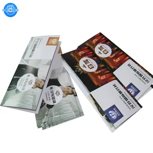 Film iklan desain brosur CN;GUA Fold Flyer, layanan cetak brosur OEM cetak Offset kustom ukuran A5 A4