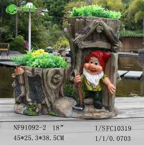 Nain de <span class=keywords><strong>Jardin</strong></span> Personnalisable sur Ornement de Moto Pots de Fleurs en Résine avec Base en Marbre Statues en Polyrésine - Product Image 3