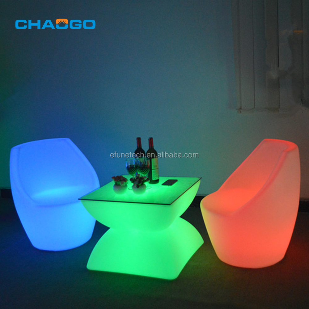portable party wedding nightclub event led sofa furniture garden patio rgb color changing illuminated sofa chair