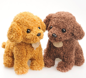 Poupées de chiot mignonnes bouclées de 20CM, chiens en peluche <span class=keywords><strong>pour</strong></span> animaux de compagnie, jouets doux <span class=keywords><strong>pour</strong></span> enfants, cadeaux d'<span class=keywords><strong>anniversaire</strong></span> - Product Image 4