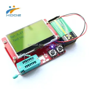 Xddz medidor de transistor, testador de transistor com diodo e triodo, indutor de capacitância esr, testador digital de led mos npn