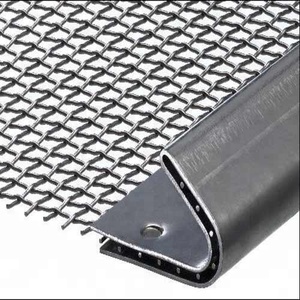 Tugas Berat Stainless Steel/Galvanized Crimped Wire Mesh/Kunci Crusher Ketagihan Kerikil Batu Pasir Saringan Mesh