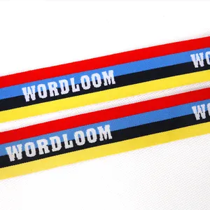 1.5 inch custom logo jacquard nylon elastic band xingsheng for waistband eco-friendly spandex / nylon