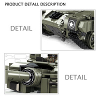 Mainan Jacko Tema Militer Tank Tempur Utama Leopard 2 Model Dengan Mini Figur Blok Bangunan 1747PCS