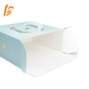 Boîte d'emballage pour gâteau en papier, boîte à pâtisserie personnalisée, bobo, Design Pop de 12 pouces, avec poignée - Product Image 3