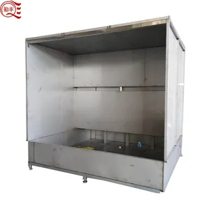 Industrial portable water wash paint spray booth With Stainless Steel curtain for sale