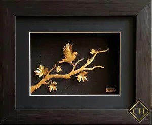 Arte de ouro 24k de outono bonito