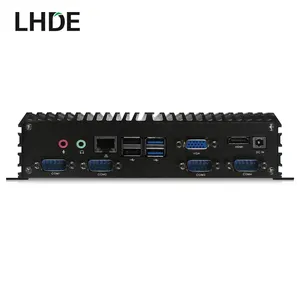 Sin ventilador Industrial Mini PC i7 4510U Barebone Mini PC i7 ganar 10 ITX computadora 8 GB RAM 256G SSD 2 LAN 1 HMI 6 COM 8 USB Nettop