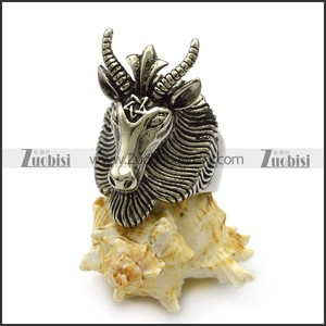 Anillo de Acero Inoxidable para Hombre, Estilo Vintage, con Cabeza de Oveja del Zodiaco Aries, Chapado en Oro/Plata, Joyería Ecológica - Product Image 4