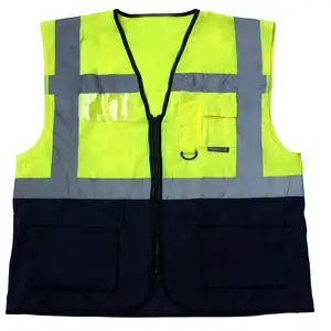 With 9 year experience factory direct sale Hi Vis reflective Safety Vest with pocket and zipper