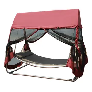 Besi ayunan tidur dengan kelambu tahan air kanopi hammock hanging bed