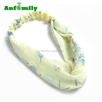 Bandeau élastique à motif floral, turban avec nœud torsadé pour femme, turban pour les cheveux