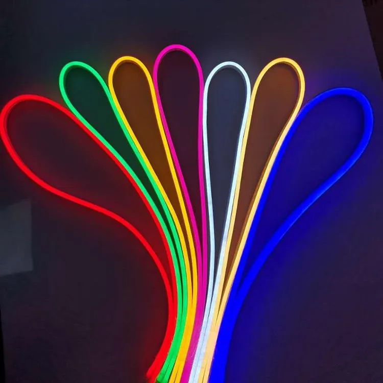 Soft and Bendable IP65 Strip Neon Flex Rope Light 24V 12V Color Changing RGB LED Neon Light