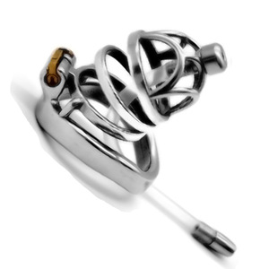 Ccrrk — <span class=keywords><strong>cage</strong></span> de pénis en métal avec anneau incurvé de 6.3cm, produits sexuels, dispositif de chasteté pour homme - Product Image 1
