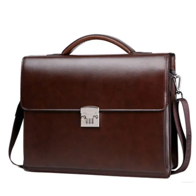 JUNYUAN OEM Office Business Single Shoulder Cross Bag Pu Leather Briefcase, Laptop Bag For Men