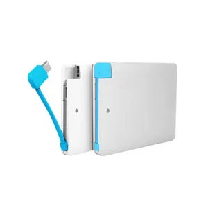 Power Bank 2600mah Tragbare ultra dünne Kreditkarte Power Banks Tragbares Ladegerät 2600mAh Ultra Slim Kunststoff gehäuse Power bank