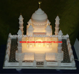 Modèle de pièce maîtresse réplique décorative du Taj Mahal en marbre - Product Image 1