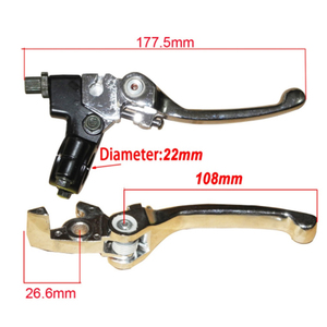 Palanca de <span class=keywords><strong>Freno</strong></span> y <span class=keywords><strong>Embrague</strong></span> para Motocicleta de 7/8" 22mm, Aleación de Aluminio para Motocross, para CRF TTR KLX, <span class=keywords><strong>Freno</strong></span> de Mano Delantero, <span class=keywords><strong>Acelerador</strong></span>, 50cc-160cc - Product Image 1