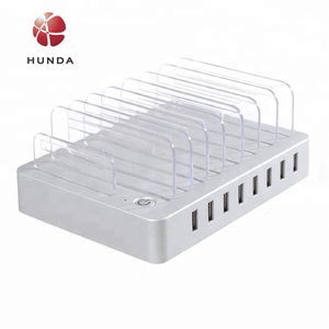 Leory — Station de charge avec support, Station de recharge USB 8 ports pour plusieurs appareils avec smarttech - Product Image 5