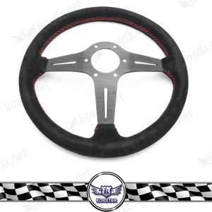 330mm/350mm Titane <span class=keywords><strong>3</strong></span>-<span class=keywords><strong>branches</strong></span> Perforé <span class=keywords><strong>Volant</strong></span> En Cuir avec Bouton De Commande <span class=keywords><strong>Volant</strong></span> Racing - Product Image 6