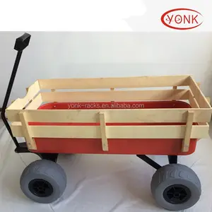 Vier rad faltbare garten wagon werkzeug warenkorb strand wagon strand warenkorb holz werkzeug warenkorb