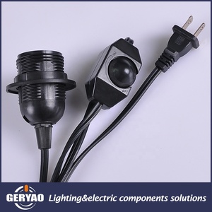 Customized USA Plug + <strong>Dimmer</strong> <strong>Switch</strong> + E26 Lamp Socket Power Cord Kit