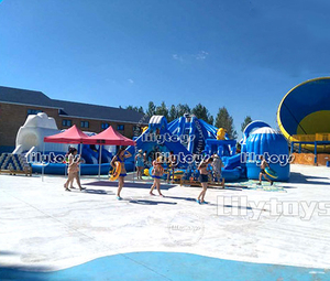 Theme Swimming pool inflatable water park, giant slide with swimming pool detachable - Product Image 2