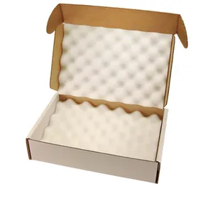 Anti-Static Foam-Lined Corrugated Laptop Box - White noise acoustic panel acoustic panels studio foam