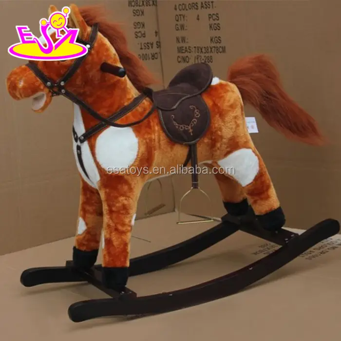 Brinquedo de cavalo de balanço de pelúcia, de alta qualidade para bebê w16d065