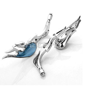 Rétroviseur de moto universel personnalisé de style flamme de feu pour <span class=keywords><strong>Harley</strong></span> Davidson Cruiser - Product Image 6