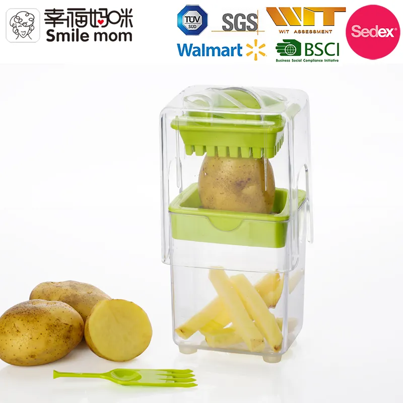 2022 Manual Plastic Vegetable Slicer Cutter Potato Chipper