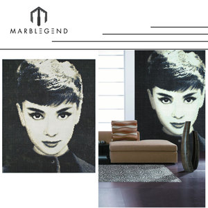 Audrey Hepburn ritratto mosaico di vetro di arte della parete murales - Product Image 1