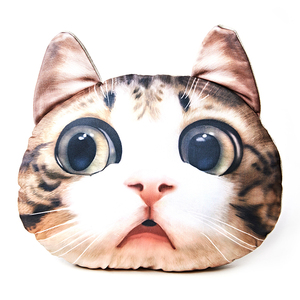 3D Thú Nhồi Bông Đầu Mèo Hình Dạng Đệm Gối Cho Ghế Sofa Động Vật Đệm - Product Image 1