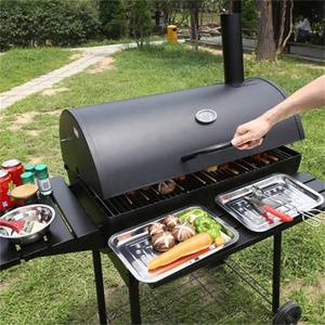 Parrilla de Carbón Moderna con Estructura de Hierro, para Exteriores, con Estante Lateral, Resistente y Portátil, para Patio, Jardín y Fiestas - Product Image 3