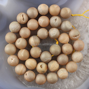 AB0293 Fancy 6-16mm Natural champagne Agate Druzy Stone <strong>Beads</strong>,agate Geode Stone, <strong>Rough</strong> <strong>Emerald</strong> Gemstone - Product Image 1
